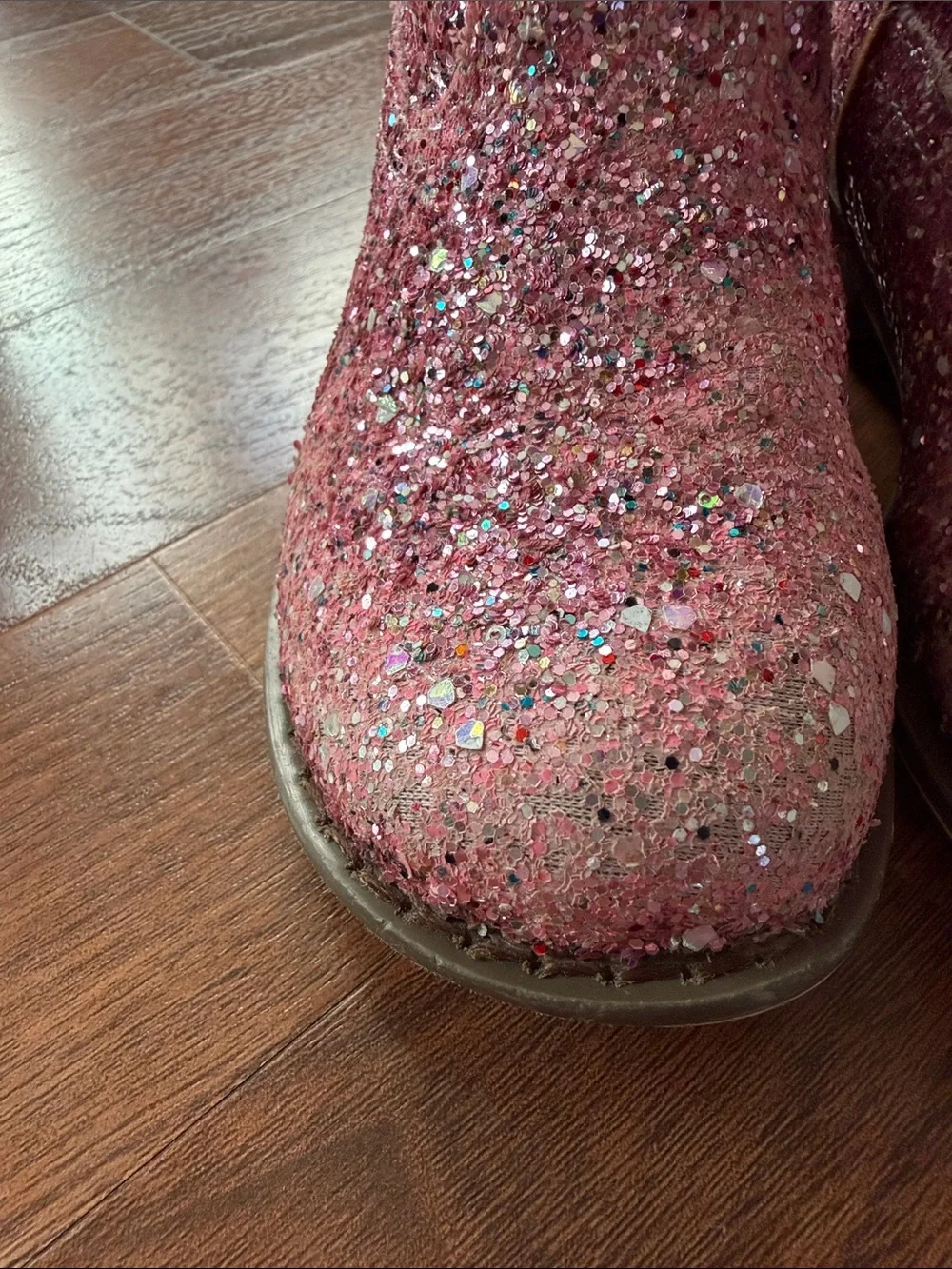 Girls Pink Glitter Ankle Boots - Kids Shoes